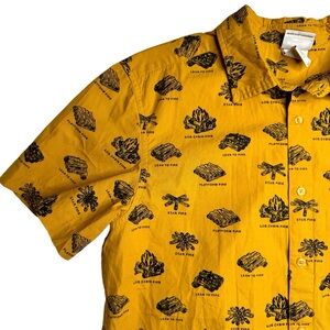 The North Face Short Sleeve Baytrail Shirt in Arrowwood Yellow Campfire Hipster